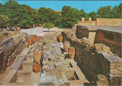 Greece Postcard: Crete Palace of Knossos West Court Storehouses   XT2274