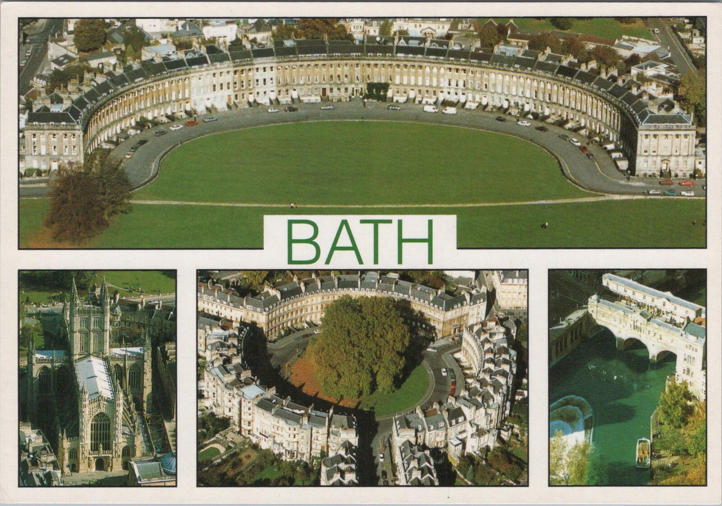 Somerset Postcard: Bath Aerial Multi-View Royal Crescent The Circus Abbey XT2279