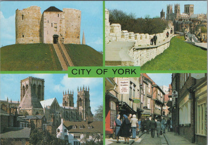 Yorkshire Postcard: City of York Multi-View Clifford's Tower Minster  XT2288
