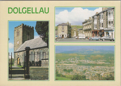 Wales Postcard: Dolgellau Multi-View St Mary's Church and Town Scenes XT2294