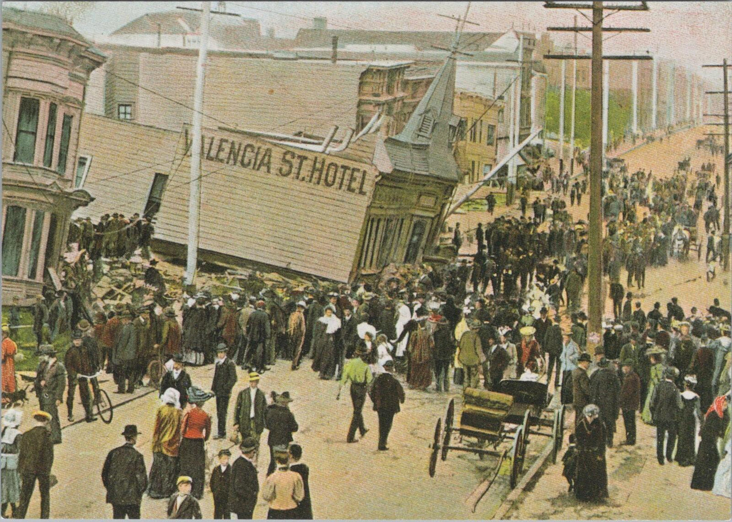 Valencia St Hotel San Francisco Earthquake 1906 Historical Postcard (Repro) XT2319