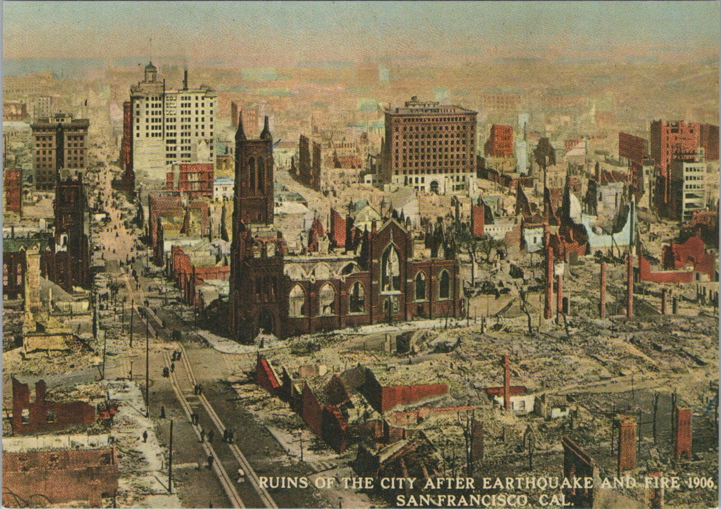 Ruins of City San Francisco Earthquake Fire 1906 Postcard (Repro) XT2320