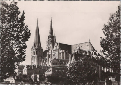 France Postcard Chartres Cathedral Real Photo South Side View Et Houvet XT2328