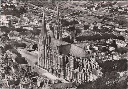 France Postcard Chartres Cathedral Aerial Real Photo Aero-Photo Paris XT2329