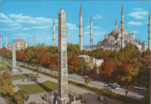 Turkey Postcard Istanbul Blue Mosque Hippodrome Sultanahmet 1970s XT2334