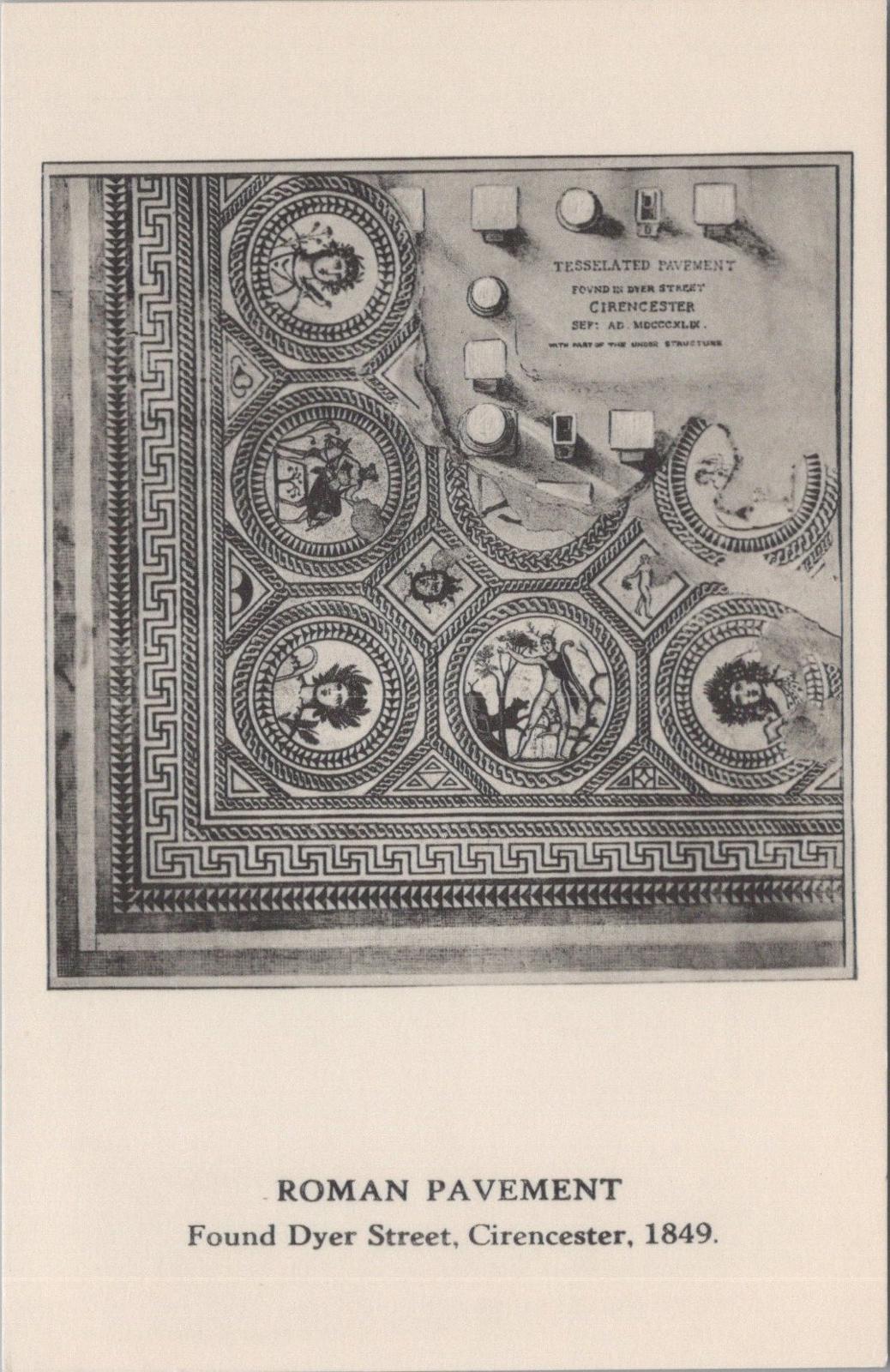 History Postcard - Roman Pavement Found Dyer Street, Cirencester, 1849 - XT501