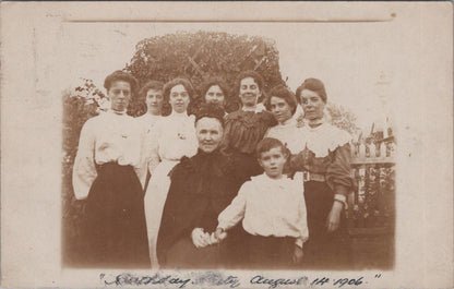 Ancestors Postcard - Family at Railway Cottage, Mortlake Station in 1906 - XT506