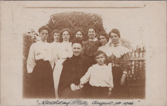 Ancestors Postcard - Family at Railway Cottage, Mortlake Station in 1906 - XT506