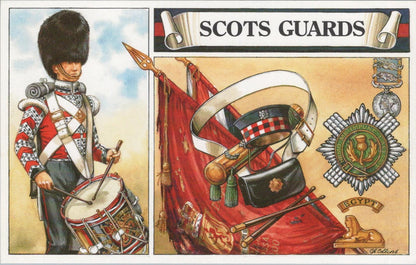 Military Postcard - Drummers of The Foot Guards, Scots Guards   XT507