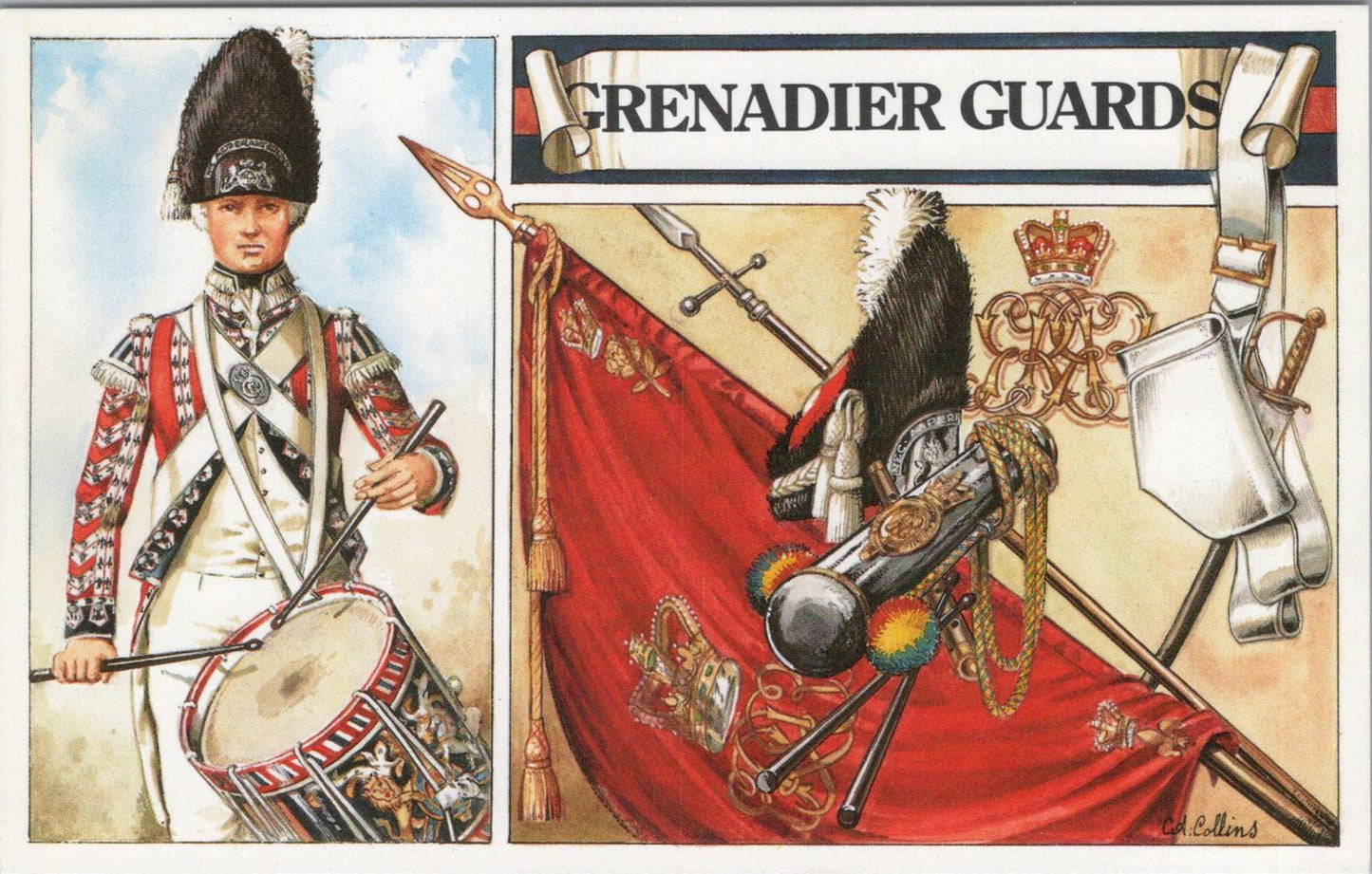 Military Postcard - Drummers of The Foot Guards, Grenadier Guards   XT508