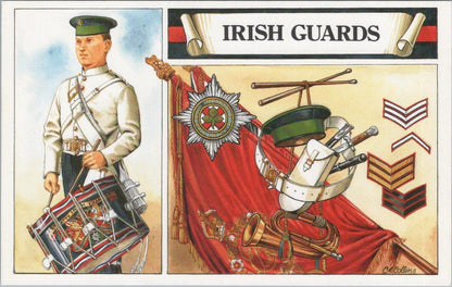Military Postcard - Drummers of The Foot Guards, Irish Guards   XT509