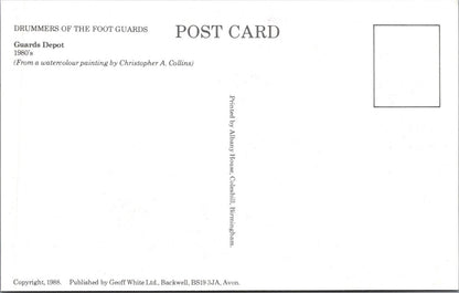 Military Postcard - Drummers of The Foot Guards, Guards Depot   XT511