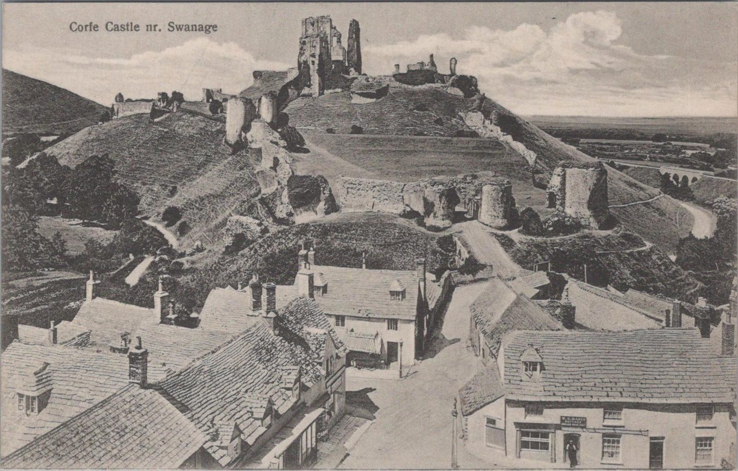 Dorset Postcard - Corfe Castle, Near Swanage   XT565
