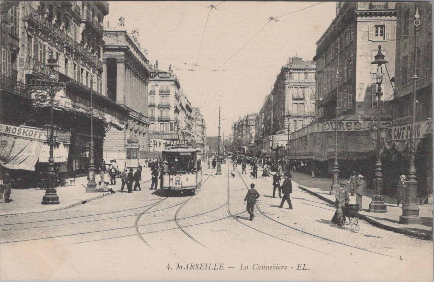 France Postcard - La Canebière, The Historic High Street of Marseille  XT578