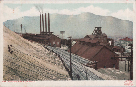 America Postcard - Moonlight Mine in Butte, Montana  XT593