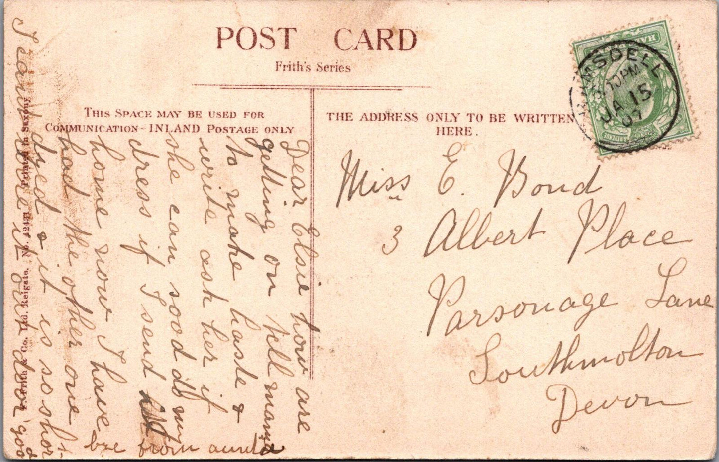 Devon Postcard - Beer Village    XT595