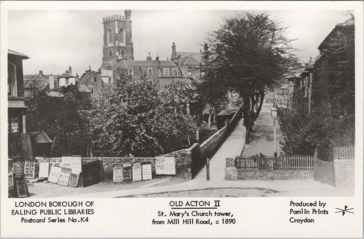 Middlesex Postcard: Old Acton St Mary Church Tower Mill Hill Road XT3084