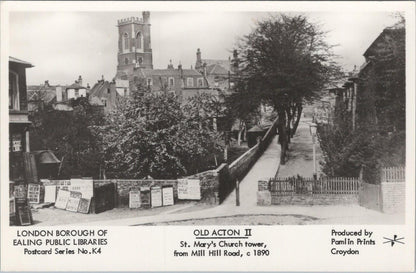 Middlesex Postcard: Old Acton St Mary Church Tower Mill Hill Road XT3084