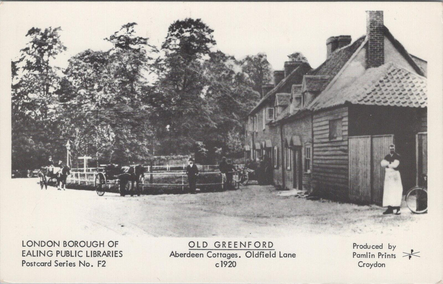 Middlesex Postcard: Old Greenford Aberdeen Cottages Oldfield Lane c1920 XT3086