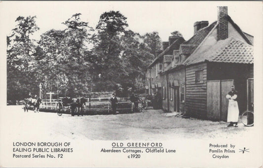 Middlesex Postcard: Old Greenford Aberdeen Cottages Oldfield Lane c1920 XT3086