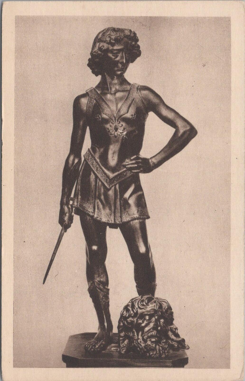 Italy Postcard: Florence Firenze David Verrocchio Bronze Statue Bargello XT3135