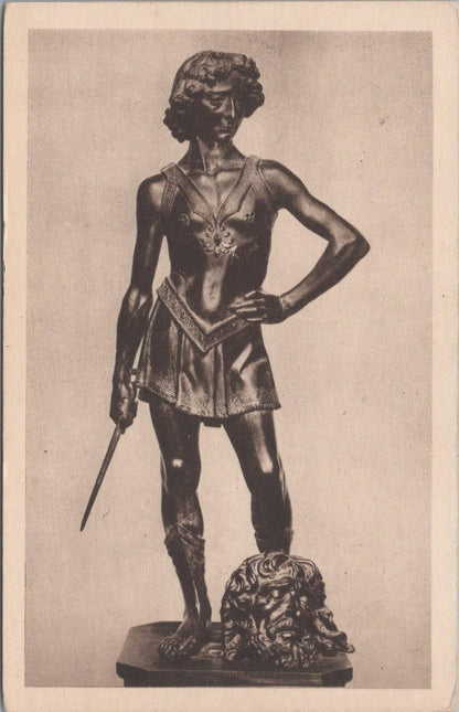 Italy Postcard: Florence Firenze David Verrocchio Bronze Statue Bargello XT3135