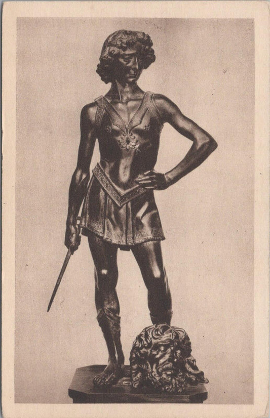 Italy Postcard: Florence Firenze David Verrocchio Bronze Statue Bargello XT3135
