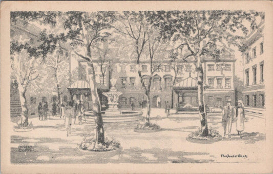 London Postcard: The Quad At Barts St Bartholomews Hospital Ernest Coffin XT3138