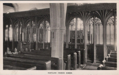 Devon Postcard: Hartland Church Screen, St Nectan Stoke Interior  XT3158