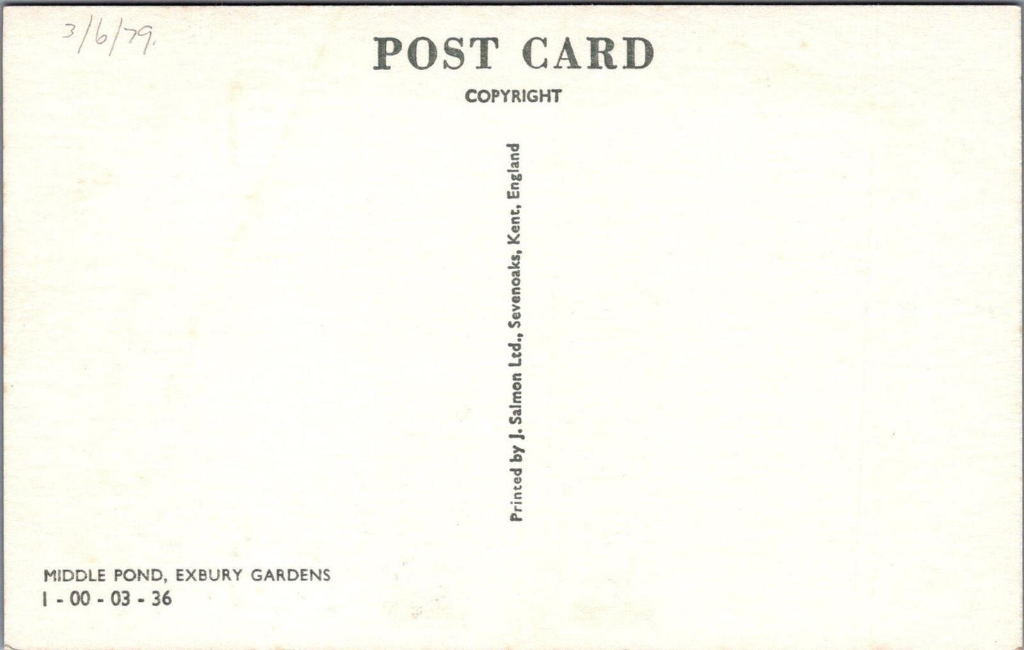 Hampshire Postcard: Exbury Gardens Near Beaulieu Middle Pond 1970s Chrome XT3159
