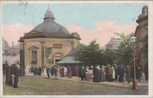 Yorkshire Postcard: The Sulphur Well Royal Pump Room Harrogate 1913 XT3161