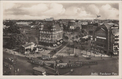 Germany Postcard: Berlin Potsdamer Platz Street Scene Trams Traffic Tower XT3199