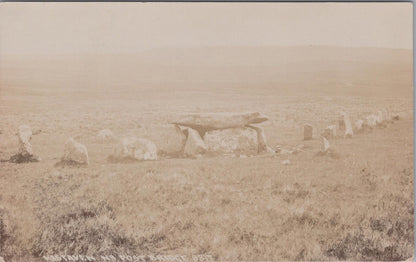 Devon Postcard -Lakehead Hill Cist and Stone Row, Kistvaen,Nr Postbridge XT1028