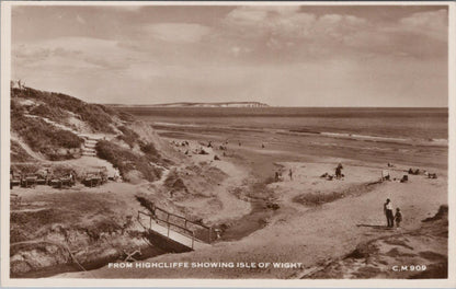 Dorset Postcard: From Highcliffe Showing Isle of Wight  XT1038