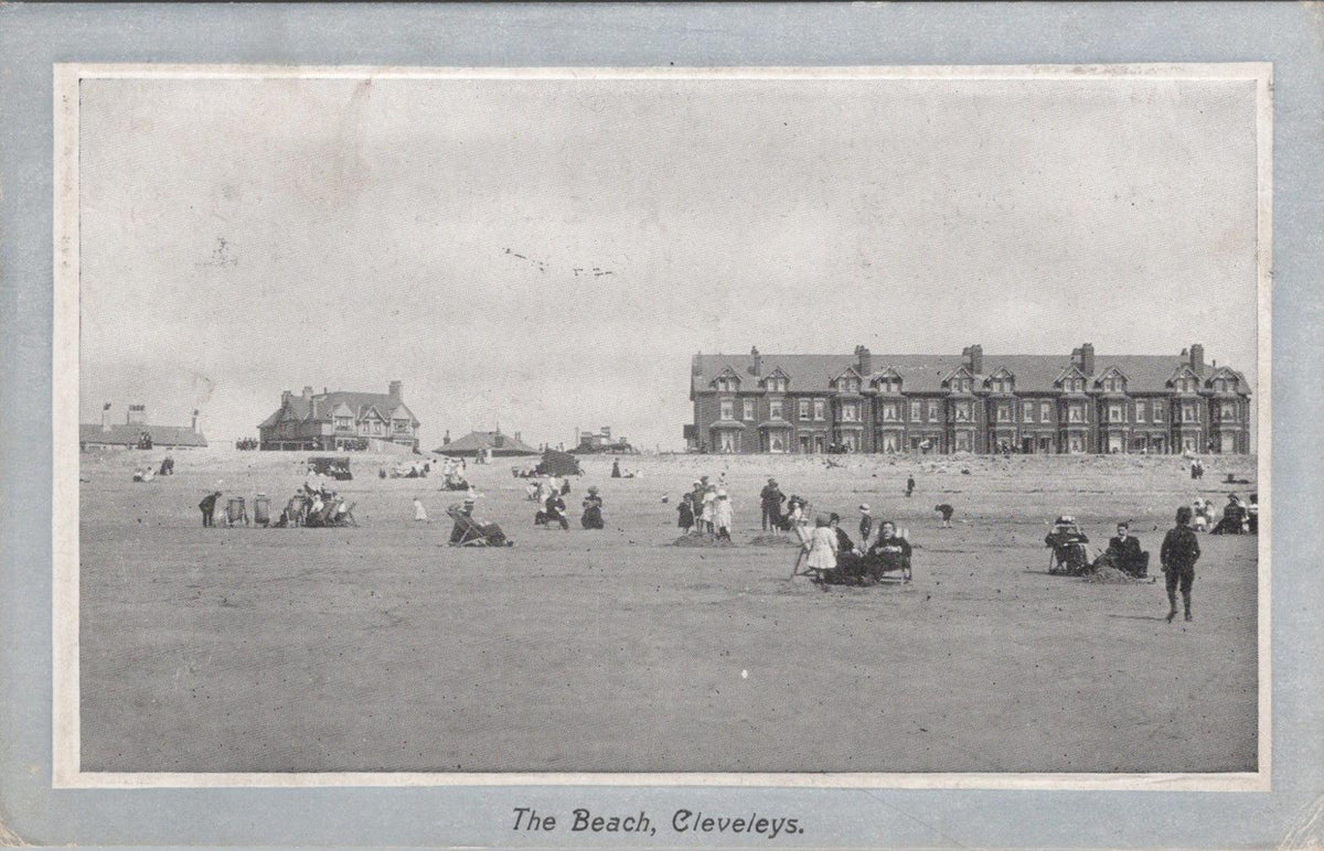 Lancashire Postcard: The Beach, Cleveleys, Fylde Coast, 1918  XT1039