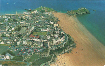 Wales Postcard: Aerial View of Tenby, Pembrokeshire   XT1055
