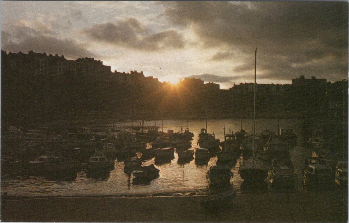 Wales Postcard: Sunset at Tenby, Pembrokeshire  XT1056