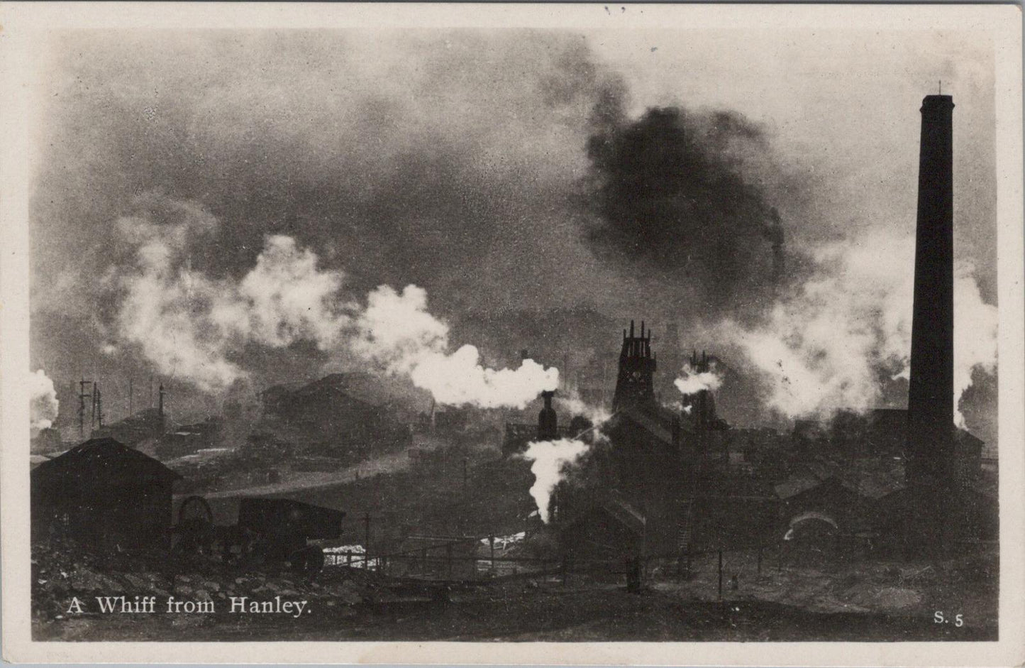 Staffordshire Postcard - A Whiff From Hanley, Industrial Landscape   XT1059
