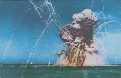 Military Postcard-Lucky Shot,Destruction of SS Robert Rowan,American Ship XT1075