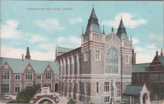 Yorkshire postcard: Yorkshire College Leeds Great Hall, Early 1900s XT1464