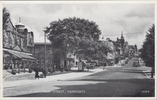 Yorkshire Postcard: Royal Hall & Parliament Street Harrogate  XT1469