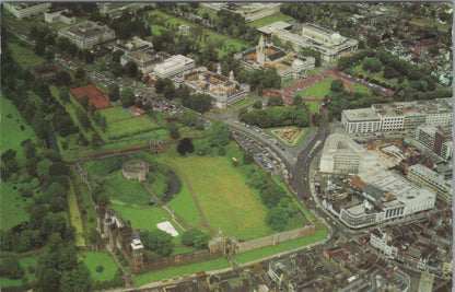 Glamorgan Postcard: Cardiff Aerial View City Center and Castle, 1970s  XT1482