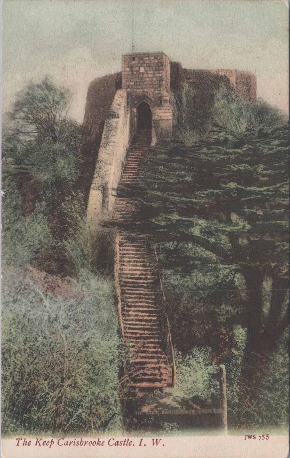 Isle of Wight Postcard: The Keep, Carisbrooke Castle Motte Steps  XT1487