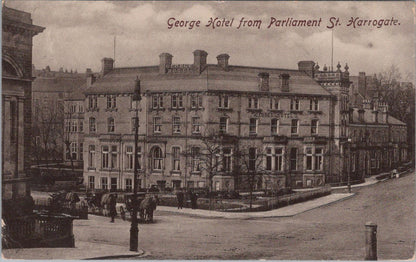 Yorkshire Postcard:George Hotel From Parliament St. Harrogate Early 1900s XT1488