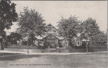 Worcestershire Postcard: St. Andrews Brine Baths, Droitwich Early 1900s XT1504