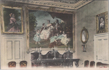Isle of Wight Postcard: Royal Family Painting, Dining Room, Osborne House XT1510