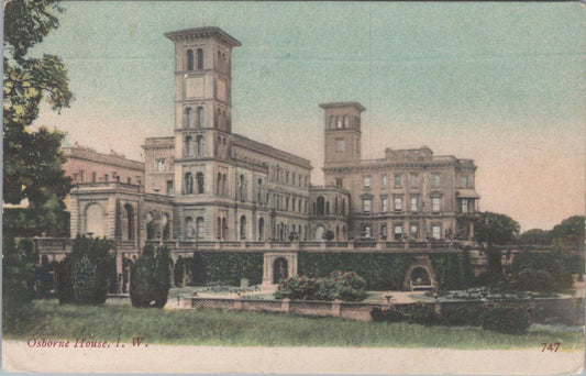 Isle of Wight Postcard: Osborne House Garden Terrace View Early 1900s XT1511