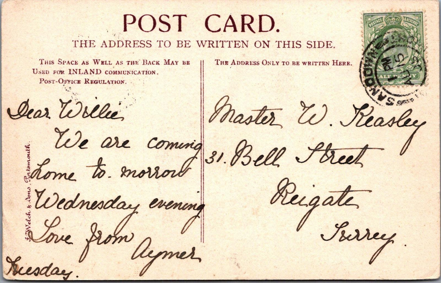 Isle of Wight Postcard: Osborne House Garden Terrace View Early 1900s XT1511