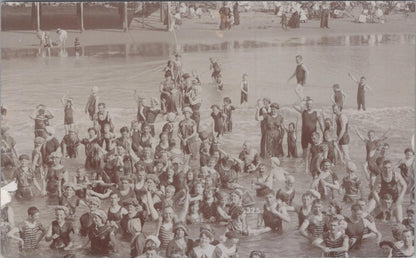 South Africa Postcard -Durban Beach in 1912. Swimming Costumes, Bathing XT1522