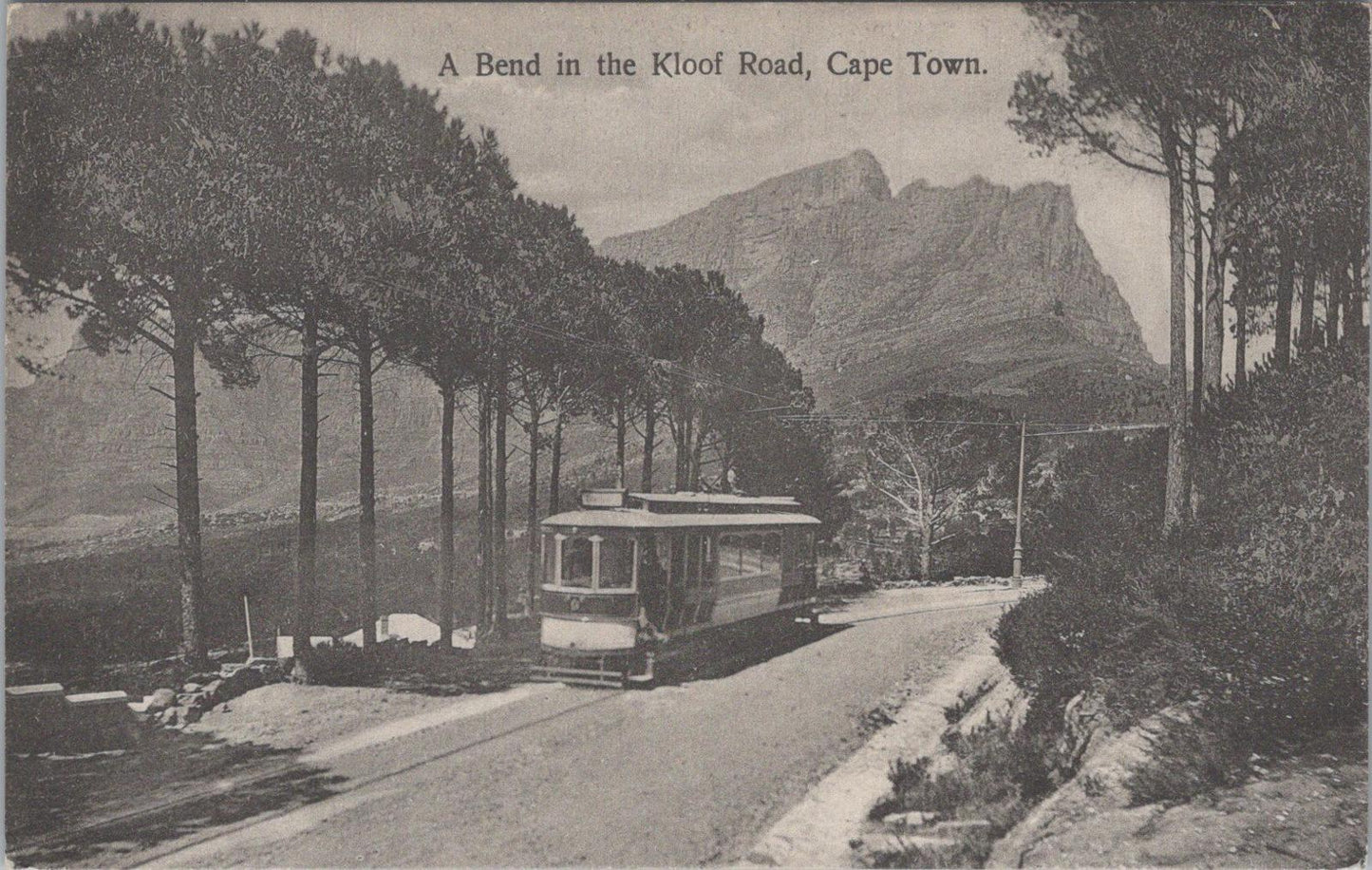 South Africa Postcard: Cape Town, Kloof Road Electric Tram Table Mountain XT1523